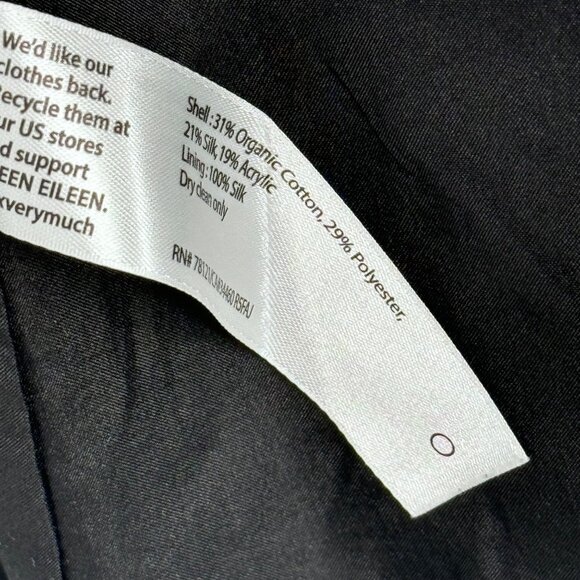 Eileen Fisher Faceted Organic Cotton Blend open Jacquard Coat jacket size medium - Picture 6 of 13